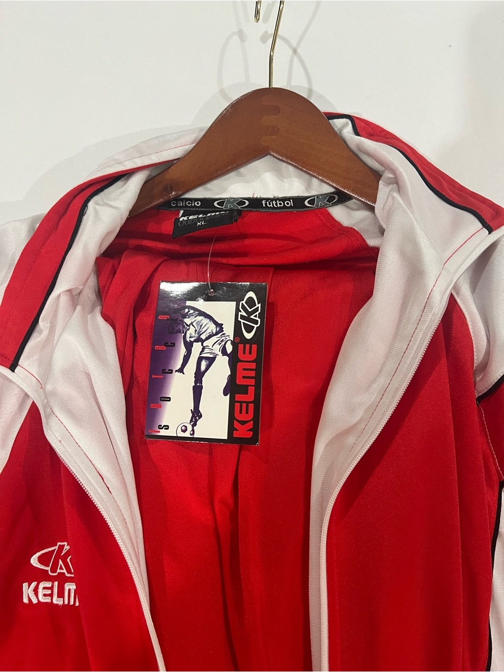 Kelme Men's Red & White Track Jacket